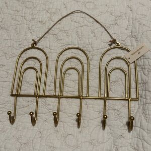 Gold Brass Arches wall hanging jewelry organizer